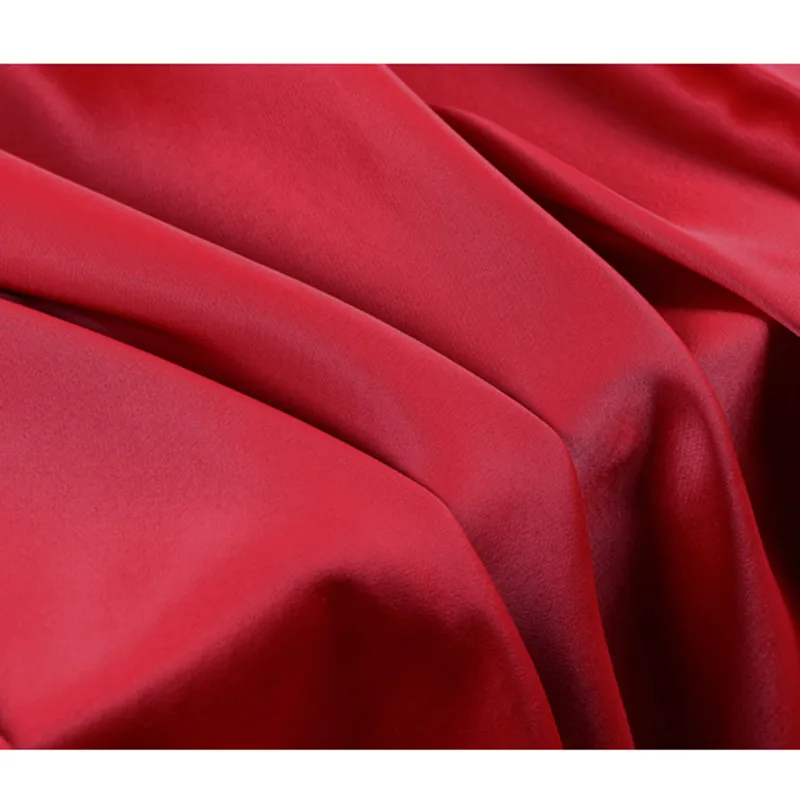 CF507 1m Tvirtą Raudona Medvilnės, Satino Audinys Itin Prabangių Blizgantis Medvilnės Pižama Audiniai Moterų Suknelė Silk Touch Medžiaga
