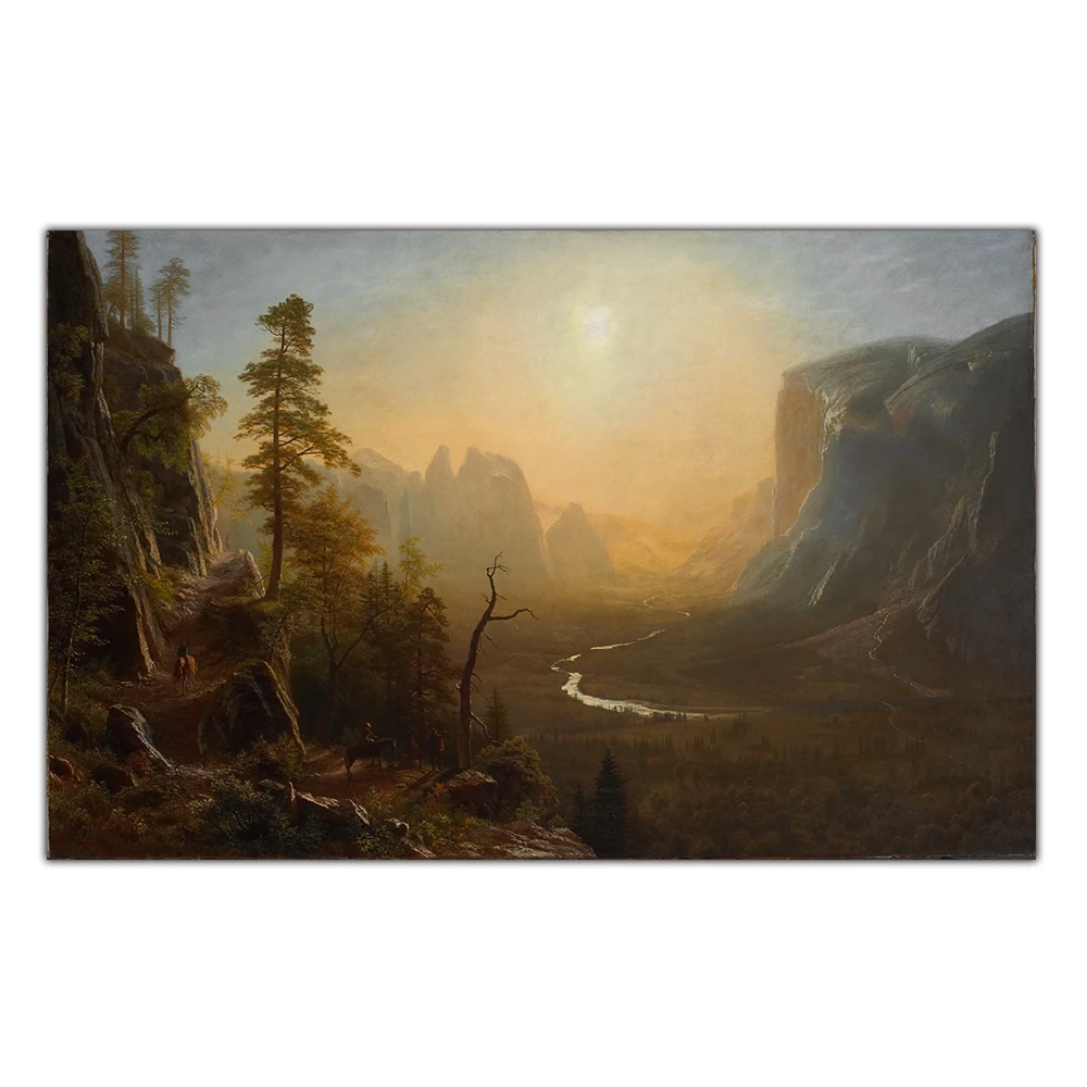 Citon Albertas Bierstadt《Yosemite Valley Glacier Point Takas》Drobė, Aliejus, Tapyba Meno Kūrinius Nuotrauką Sienų Dekoras Šiuolaikinių Namų Puošybai