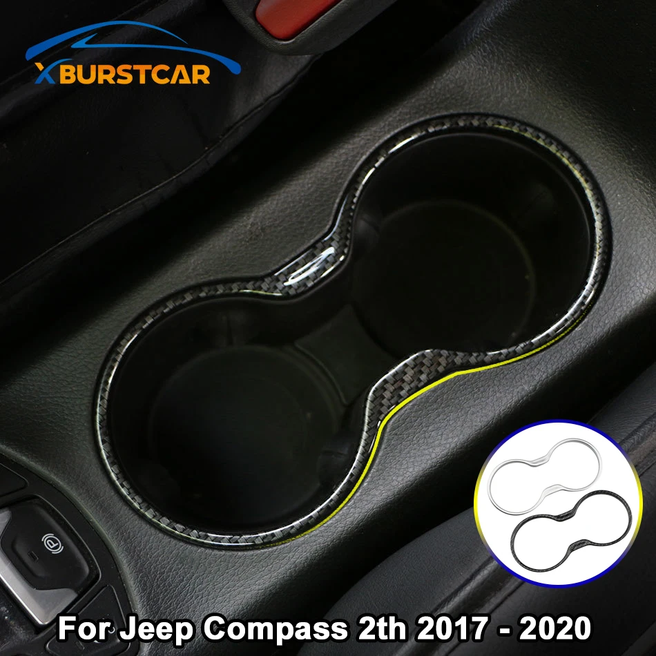 Xburstcar ABS Vidaus Vandens Puodelio Laikiklis Rėmo Gerti Konsolė Supa Padengti Apdaila už Jeep Compass 2017 - 2020 Priedai