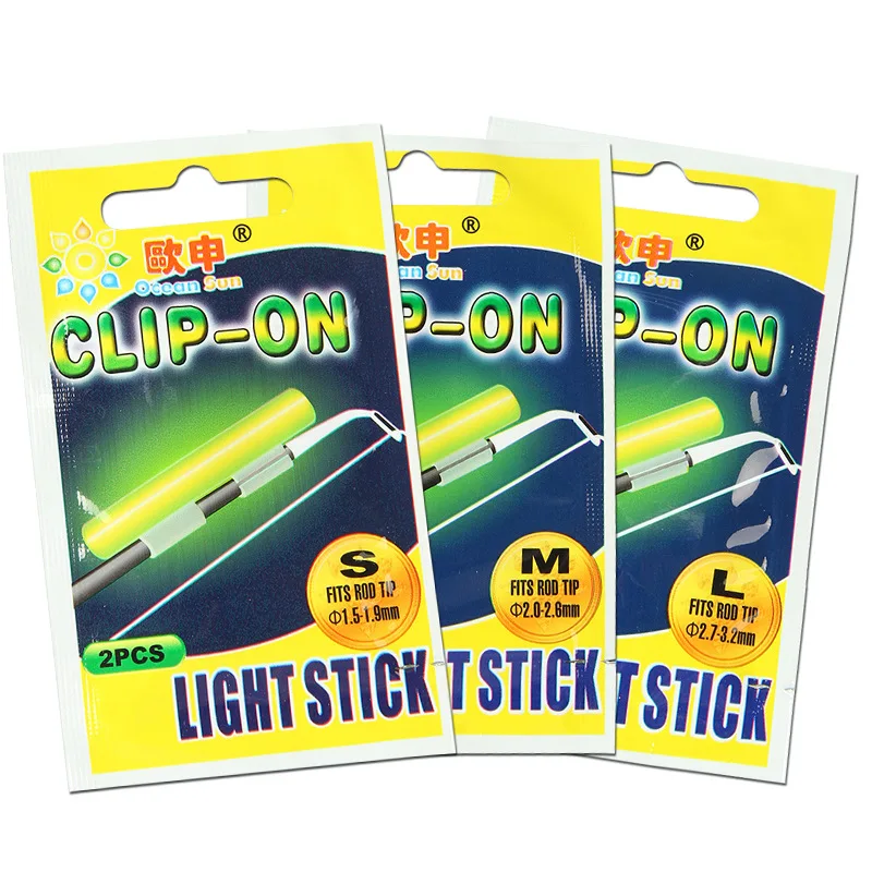 Klipo! 20Pcs(10bags) L M S SS Naktį Žvejybos Apšvietimo Stick Lazdele Žaliosios chemijos glow stick žvejybos šviesos klijuoti Ant Strypo Patarimas B241