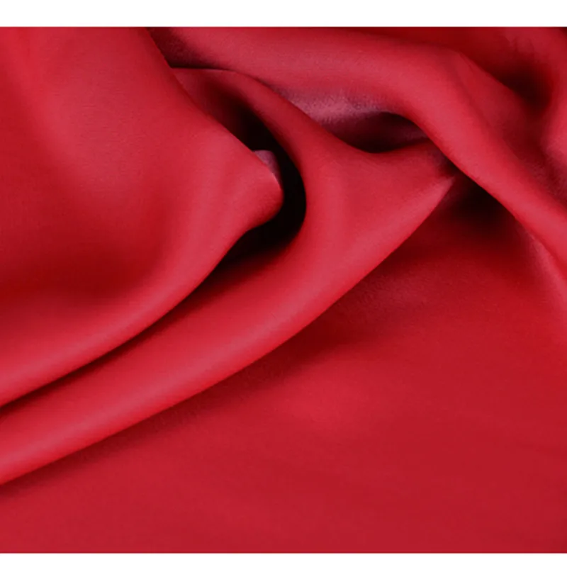CF507 1m Tvirtą Raudona Medvilnės, Satino Audinys Itin Prabangių Blizgantis Medvilnės Pižama Audiniai Moterų Suknelė Silk Touch Medžiaga