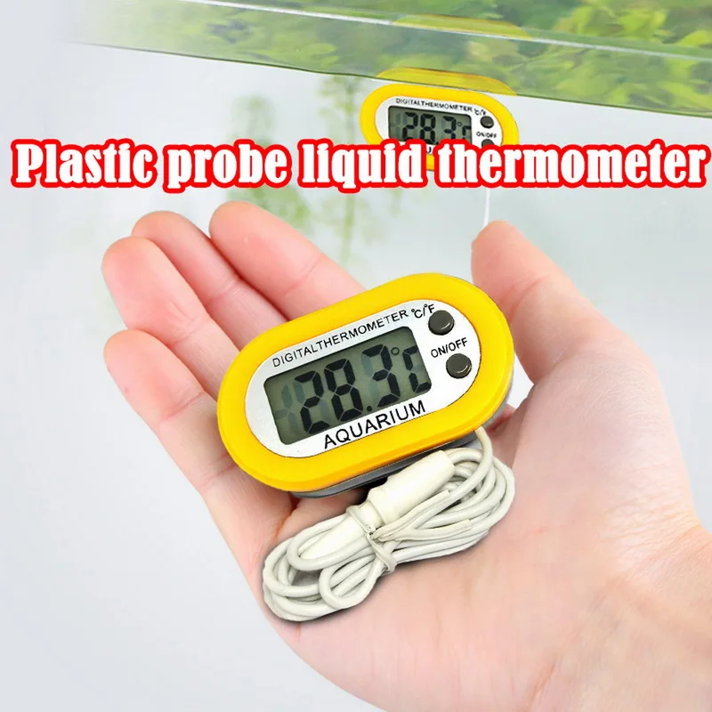 NewFish Bakas Vandens Temperatūros Skaitmeninis Akvariumo Termometras Monitorius LCD Indikatorius Temperatūros Matuoklis
