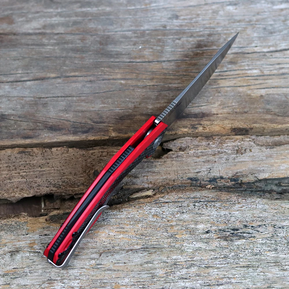 Naujas OEM 4038RD sulankstomas peilis D2 ašmenys G10+ anglies pluošto rankena, lauko kempingas išgyvenimo virtuvės vaisių peilis EDC įrankis