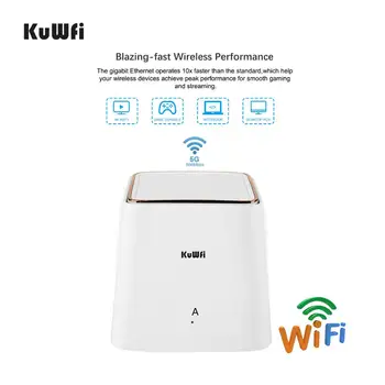 KuWFi Dual-band 2.4/5 ghz AC1200 Wireless Gigabit Akių Wifi Maršrutizatorius Visą Namų Aprėptis Pašalinti network-laisvosios zonos