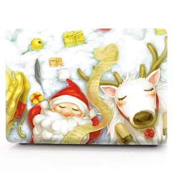 Kalėdų spalvotas spausdinimas shell notebook case for Macbook Air Pro Retina 11 12 13 15 16 colių A1932 A2289 A1989 A2179 A1466