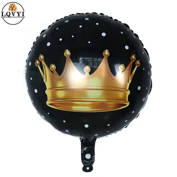 50pcs 18inch Juodojo Aukso Karūna balionas princesė, princas, karalius, folija balionai happybirthday vestuvių suaugusių šalies kūdikių dušas, Žaislai