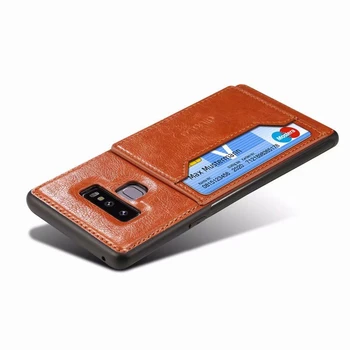 Magnetinio Automobilio Savininkas Odos Back Case for Samsung Galaxy Note 9 Pastaba 8 PU Odos Padengti 