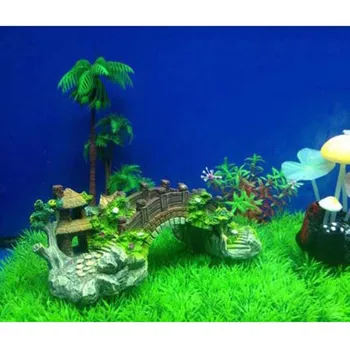 Derva Akvariumo Apdaila Ekologinių Žuvų Bakas Kraštovaizdžio Modeliavimas Tiltas Žuvų Bakas Ornamentu