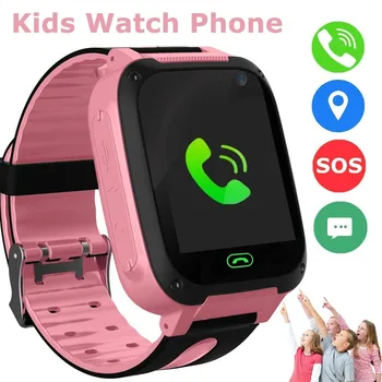 S4 Vaikai Smart Watch Telefono SVARŲ/GPS SIM Kortelės Vaikas SOS Skambučio Locator Kameros Ekranas Smartwatch Laikrodžiai telefono 2G