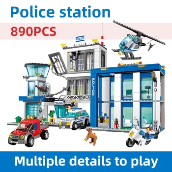 NAUJAS Miesto Policijos Nuovadą, Modelį, Miesto Švietimo Žaislai vaikams su 60047 Blokai, Plytos Rinkiniai 60141 Atostogų kūdikių dovanos