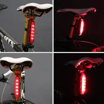 Dviračių sportas Dviračių Nuoma Raudona 5 LED Galiniai Šviesos, 4 Režimai Saugos Lempos