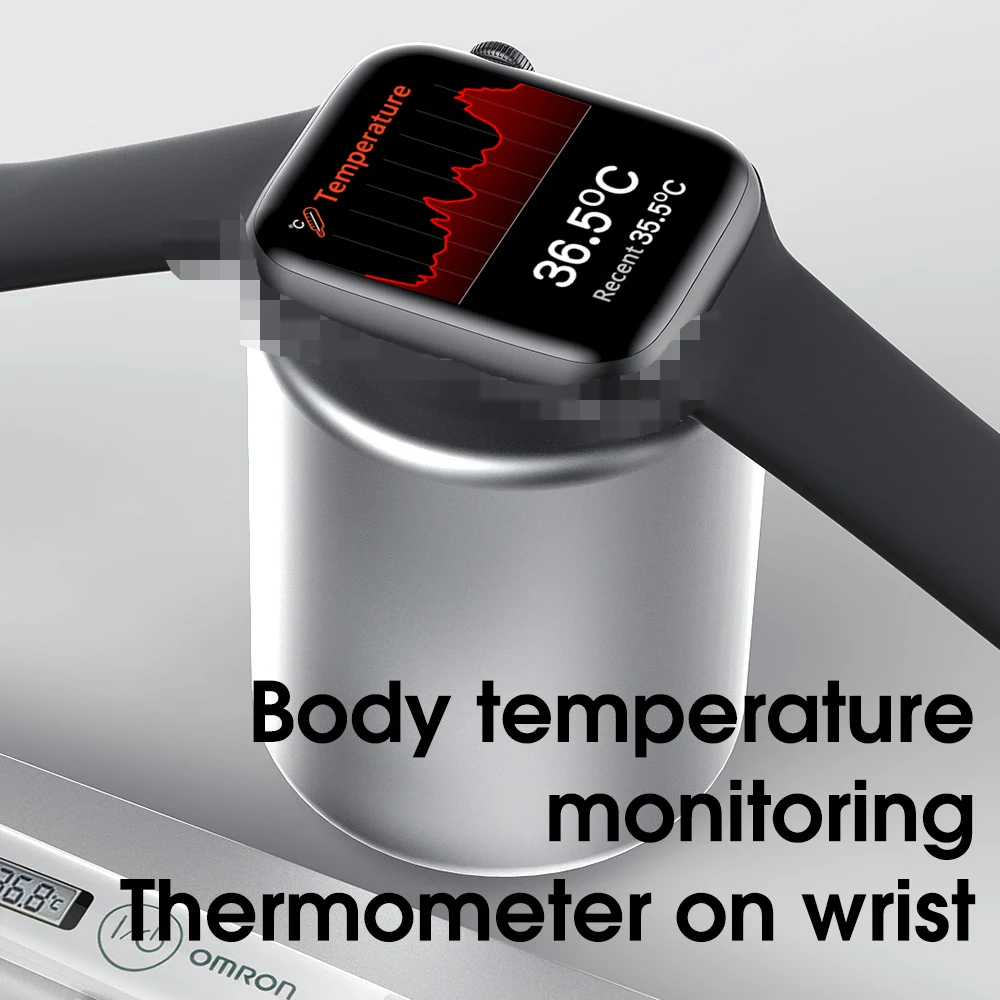 1.75 Colių Ekranas, Smart Watch Vyrų, Moterų Kūno Temperatūra EKG Smartwatch Kraujo Spaudimas Vandeniui Fitness Tracker Žiūrėti PK W34