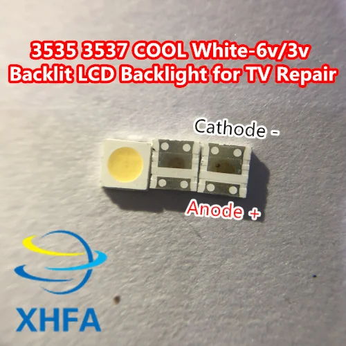 1000PCS 2W 6 V 3535 3V TV Backlight LED SMD Diodų Cool White Backlight LCD TV Televisao LG Apšvietimu Diod Lempos Remonto Paraiška