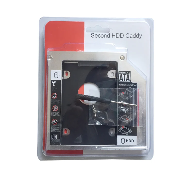 12.7 MM 2 HD HDD SSD Kietąjį Diską Caddy, Skirtas Toshiba Satellite L800 L850 L850D(Dovanų Optinis įrenginys bezel )