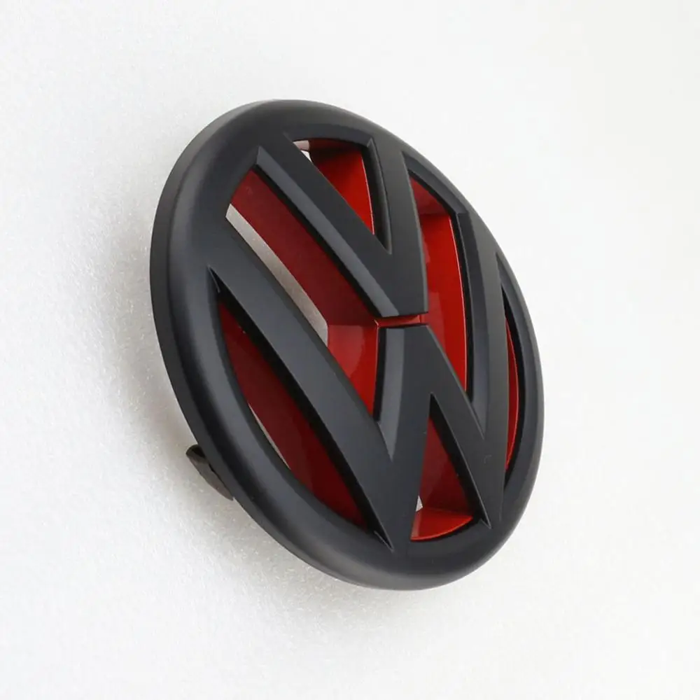 130mm Matinės Juodos Raudonos spalvos Priekinės Grotelės Logotipas Logotipas Ženklelis Automobilių Logotipą Volkswagen Jetta MK6 2011-m.