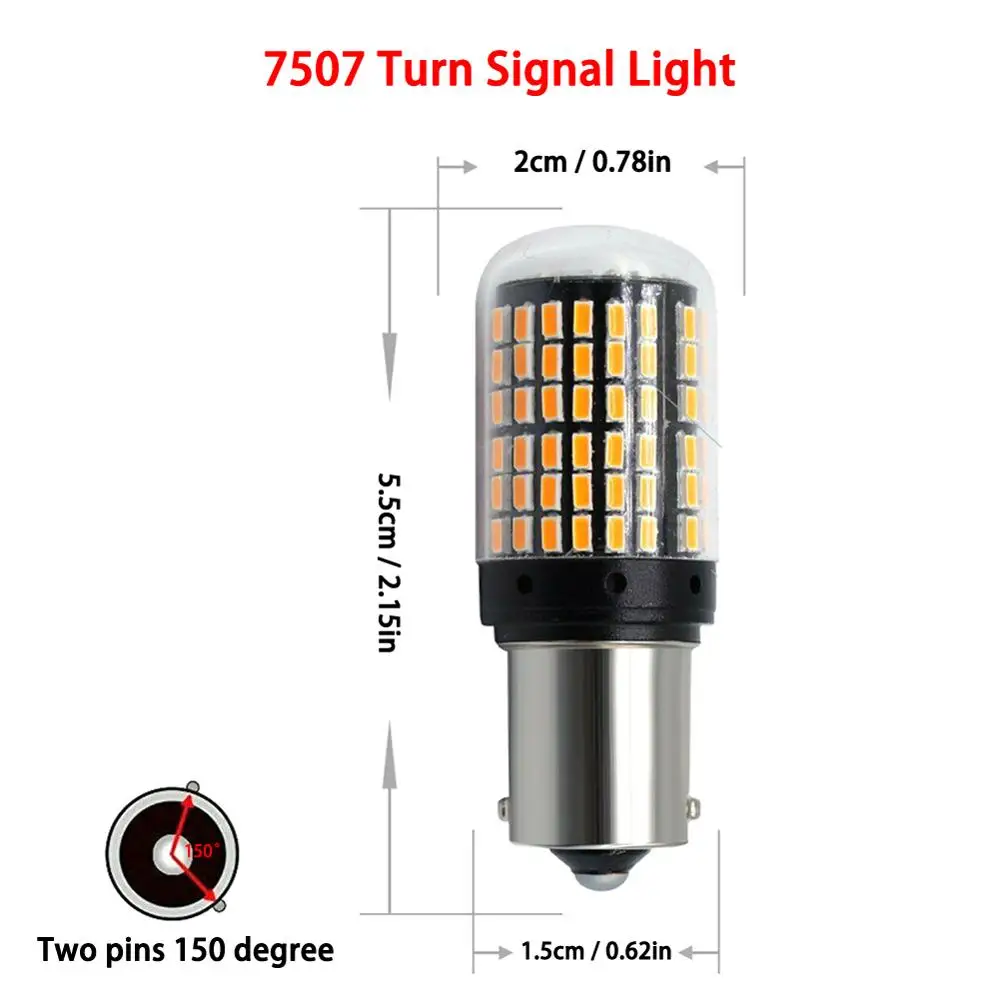 1Pcs 1156 Ba15s T20 LED P21W W21W PY21W Canbus LED Lemputes Nr. Hyper Flash šviesos Auto Automobilio Posūkio Signalo Stovėjimo žibintai 3014 114 smd