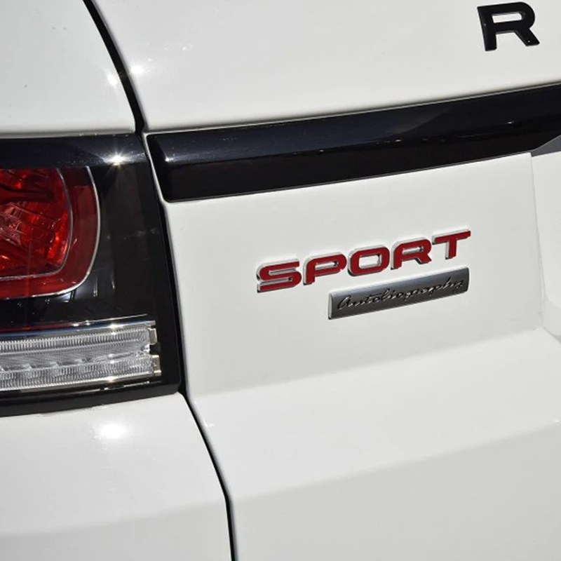 2018 Naujas Blizgus Juodas Raudonas SPORTO EVOQUE Raidžių Autobiografijoje, Baras Logotipas Ženklelis Automobilių Stilius Kamieno Lipdukas Žemės Range Rover