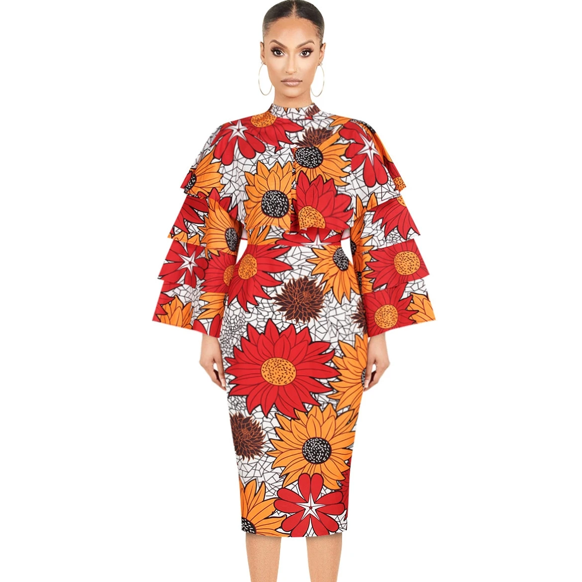 2020 Mados Ponios Afrikos Drabužius Ilgomis Rankovėmis Dashiki Maxi Suknelė Afrikos Suknelės Moterims Skraiste Africaine Afrikos Drabužiai