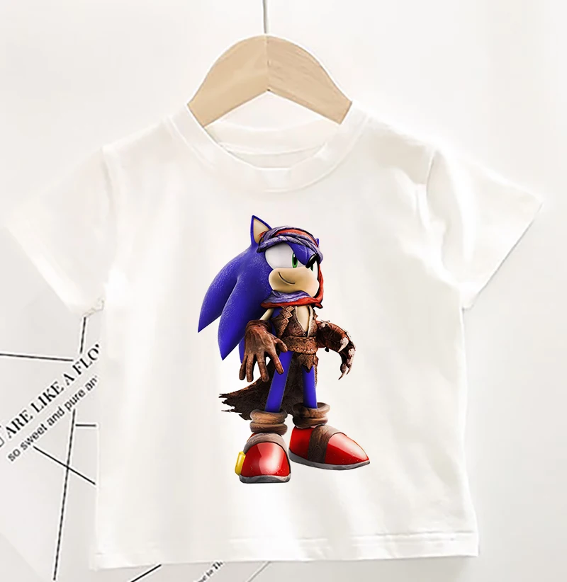 2020 Metų Vasaros Berniukai Animacinių Filmų Sonic Ežys Marškinėliai Juokinga Spausdinti Merginos Streetwear Vaikams, Vaikų Drabužiai, Kūdikių Mielas Naujus Marškinėlius Sonic