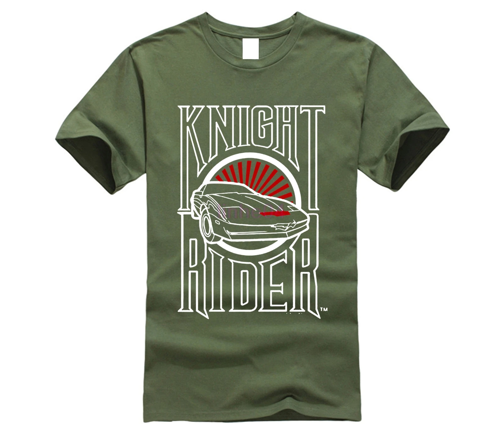 2020 Nauja Grynos Medvilnės trumpomis Rankovėmis, Hip-Hop Mados Vyrai t-shirt Knight Rider vyrų Logotipas t-shirt Juoda