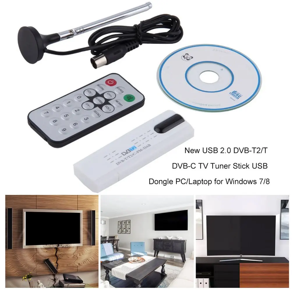 2020 Naują Atvykimo USB 2.0 DVB-T2 T, DVB-C TV Imtuvas Stick, USB Dongle for PC Nešiojamas 