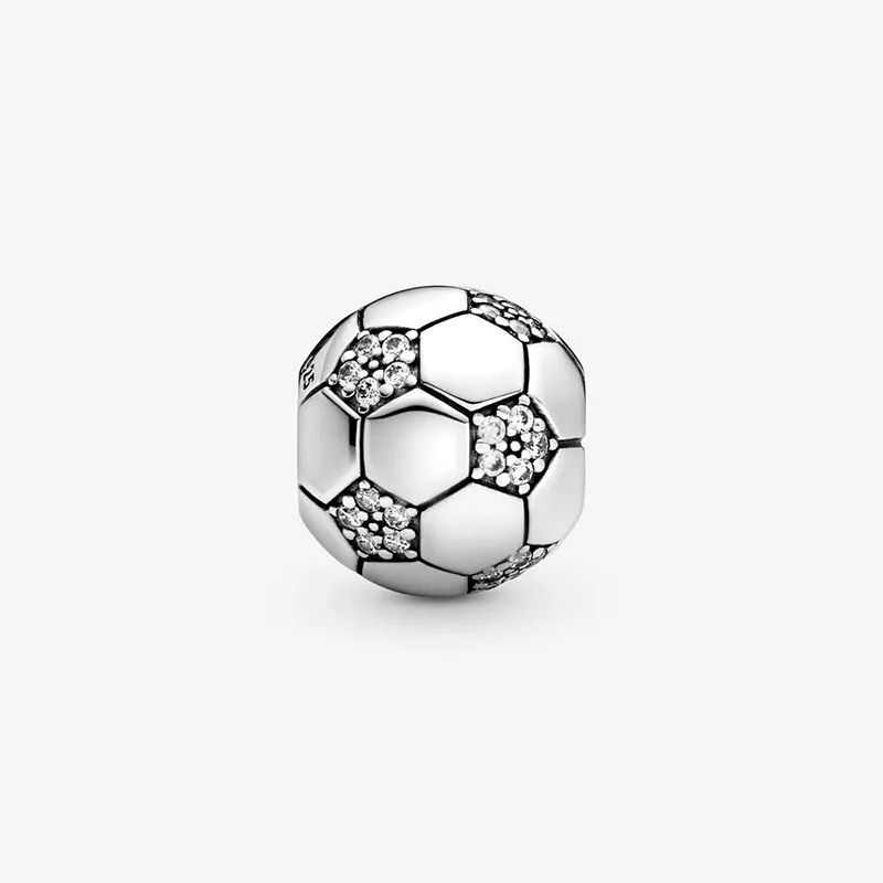 2020 m. Pavasarį Naujas 925 Sterlingas Sidabro Karoliukai Putojantis Futbolo Pakabukai tinka Originalus Pandora Apyrankės Moterims 