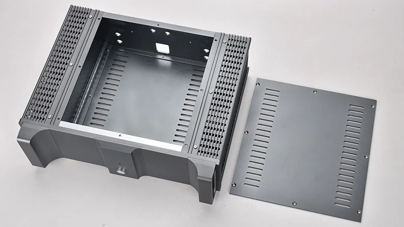 2020 m. naujo dizaino e-360 visas aliuminio CNC galios stiprintuvo atveju Preamplifier Talpyklos 370*120*307mm