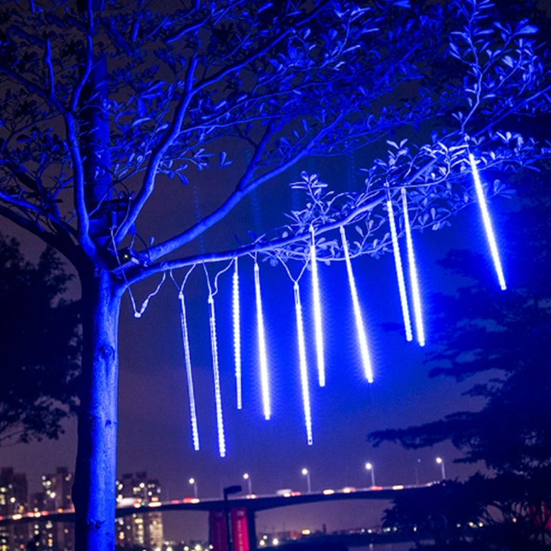 20cm 30cm 50cm Lauko Meteoras Dušas Lietaus 8 Vamzdžiai LED String Žibintai Vandeniui Kalėdų, Naujųjų Metų Vestuves Apdaila