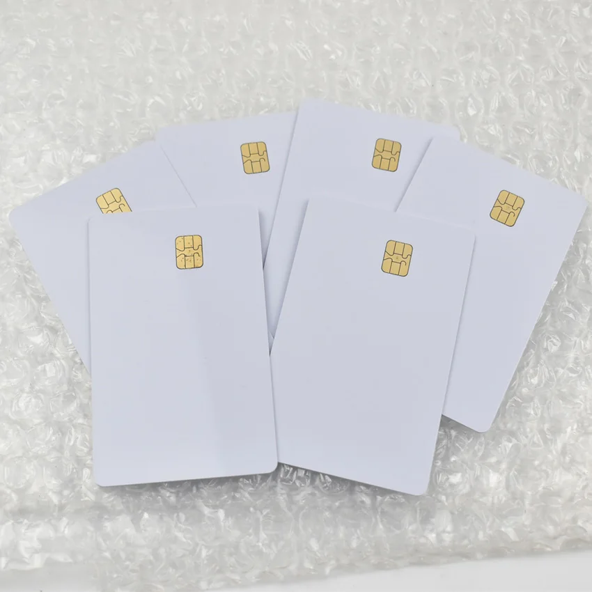 20pcs/50pcs/100vnt balta PVC kortelė su SEL 4442 chip susisiekti IC kortelės kontaktų smart card