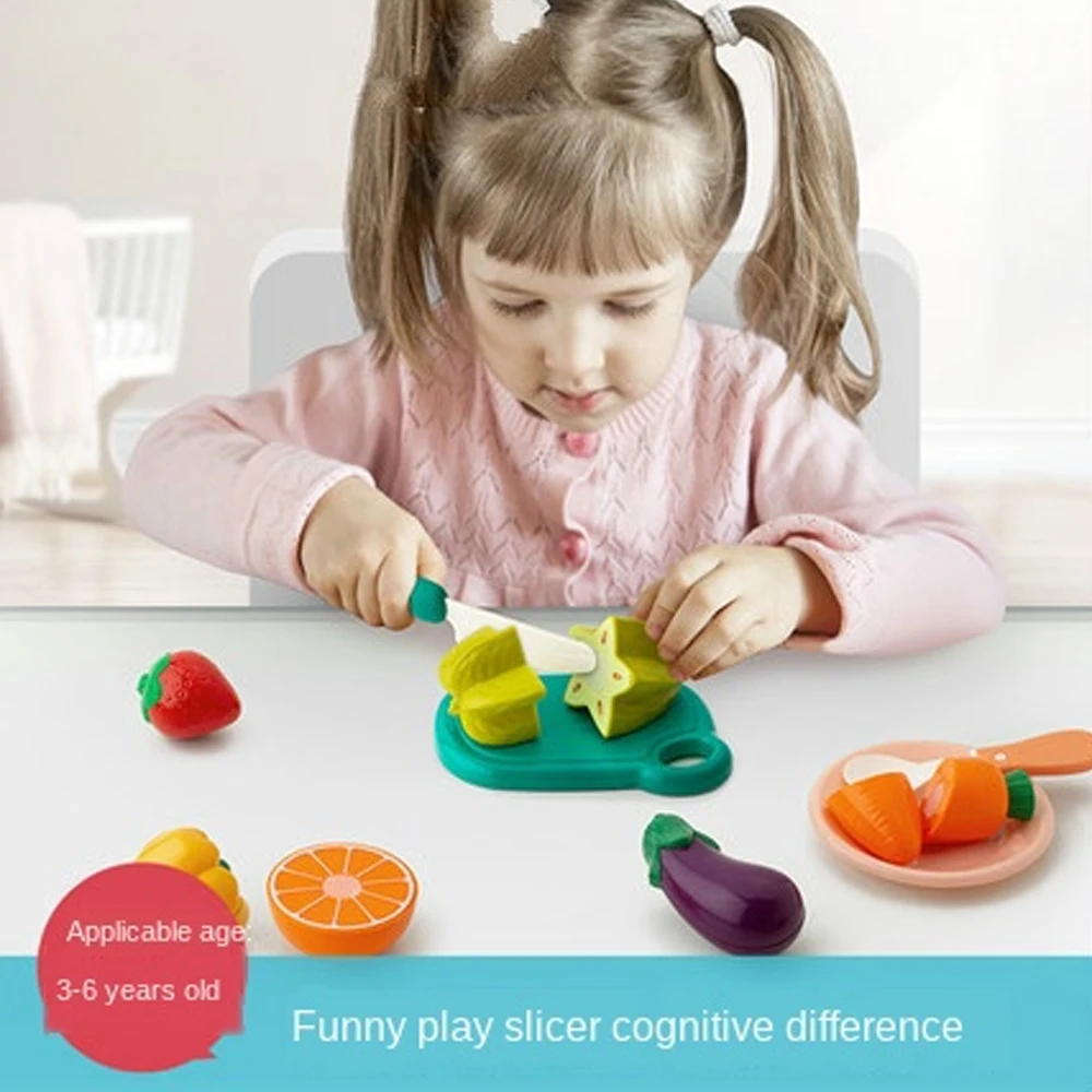 24pcs žaislai žaisti namuose žaislas žaidimo Modeliavimas Montessori Supjaustyti vaisiai, Daržovės, Maisto apsimesti, virtuvė Švietimo kūdikiams, vaikams, Vaikai