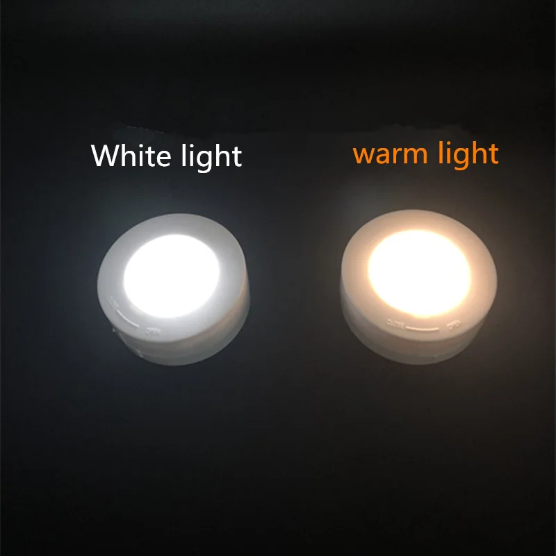 3PCS Belaidžio Pritemdomi LED Puck Žibintai Palieskite Jutiklio Pagal Virtuvės, Spintos šviesos beveik Spinta Laiptų Koridoriuje Naktį lempa