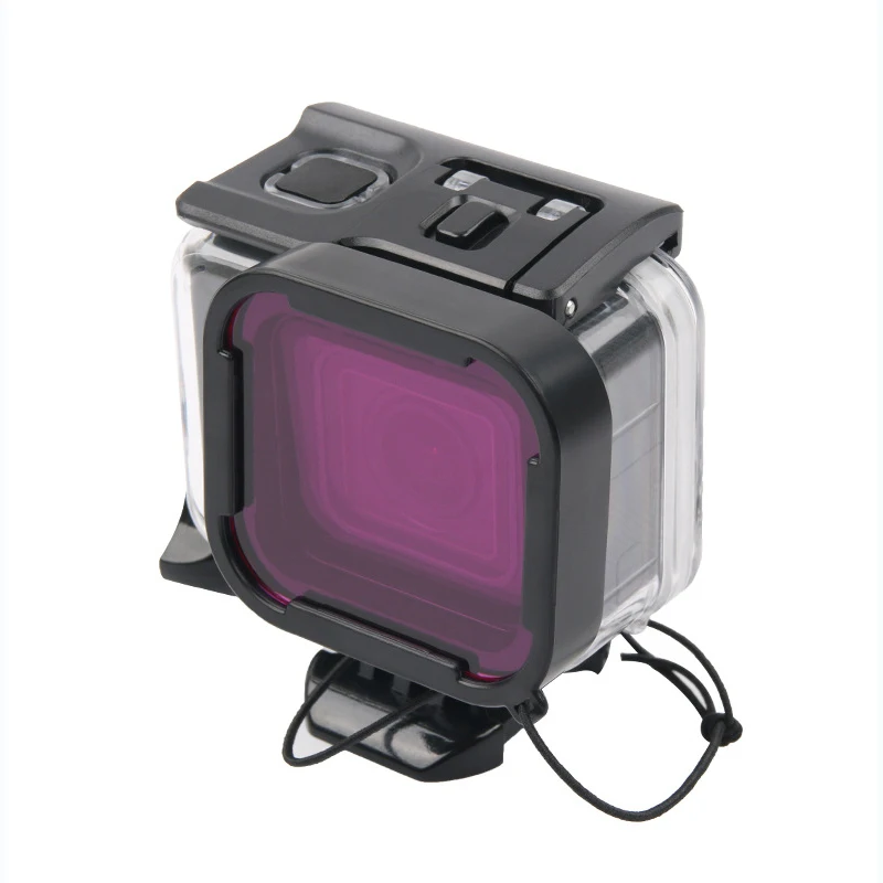 3Pcs Filtrų Rinkinys, Raudonos, Rožinė, Violetinė Nardymo nardymo Fotoaparato Objektyvas su UV Filtru, skirta GoPro HERO 5 6 Herojus 7 Juodas originalus Korpusas Atveju