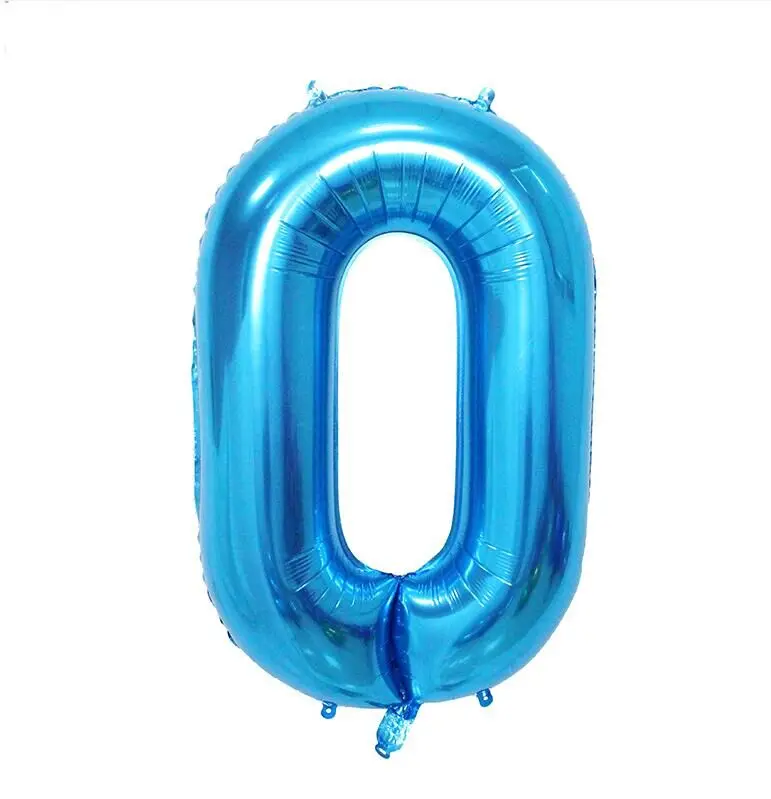 40inch Didelis Dydis Helio Skaičius Folija Ballon Aliuminio Mėlyna Rožinė Oro balionų šalis vestuvių dekoravimas Baloons 100vnt/daug