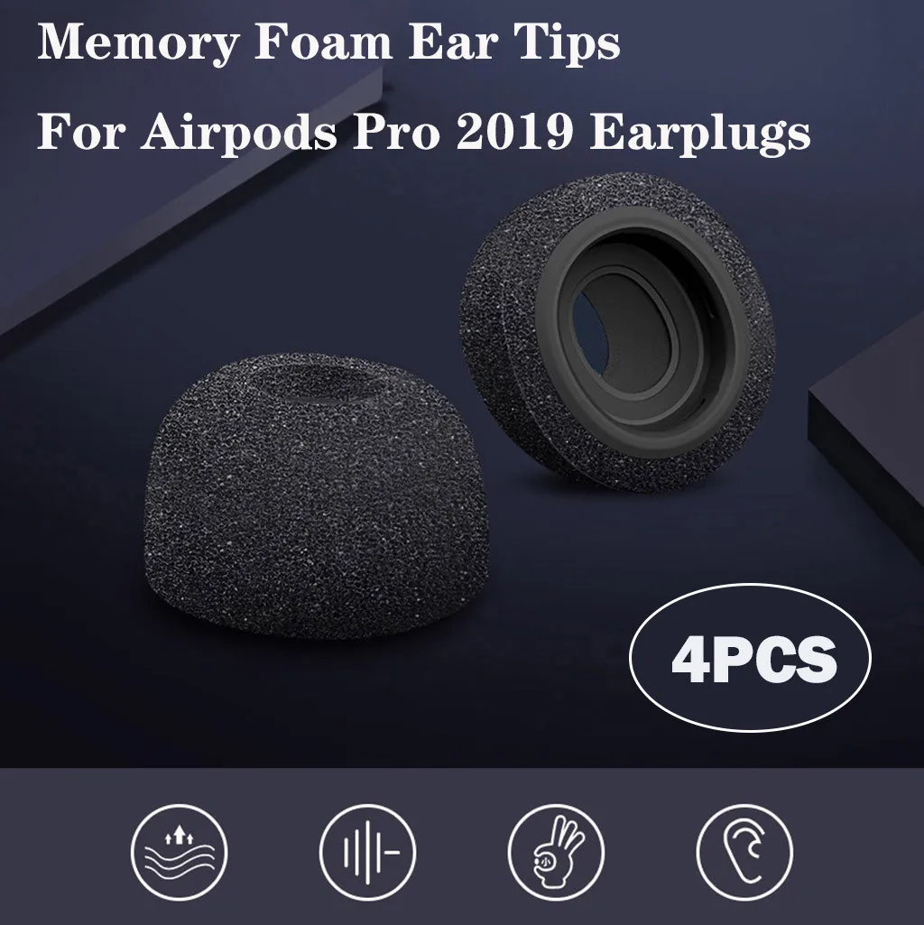 4pcs Atminties Putos Pakeitimo Ausies Patarimai Pumpurai Už Airpods Pro 2019 Ausų Ausines S/m/l Dydžio Pasirinkimas