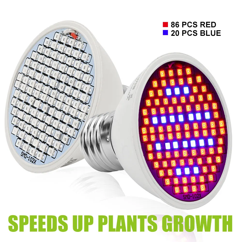4pcs/daug LED Grow light E27 110V, 220V 106 Led Augalų Lemputė Fitolampy Fito Lempos Patalpų Sodo Augalų ir Gėlių Skleidžiamas Apšvietimas