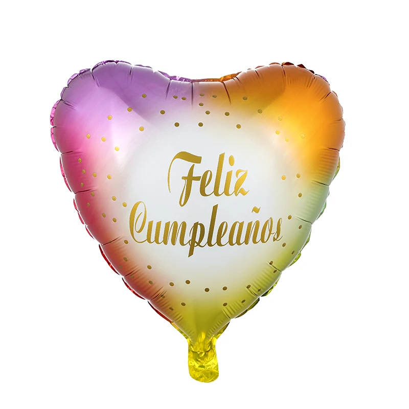 50pcs 18inch Naujas ispanų helio folija balionai Feliz cumpleaños balionai 