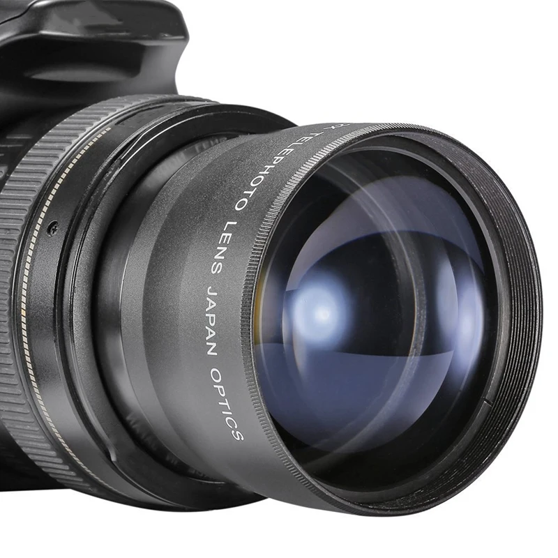 58mm 2X teleobjektyvą Tele Konverteris Canon Nikon Sony 
