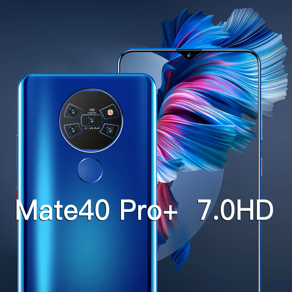 7.0 Colių Pasaulio Versija Mate40Pro+ Išmanųjį telefoną pirštų Atspaudų Atrakinti 12 GB 512 GB Face ID 