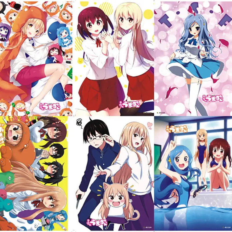 8 vnt/set Anime Himouto Umaru chan Iškilumo plakatas Pav Pradžia Umaru UMR Taihei Nanan ebina lipdukas dovanos