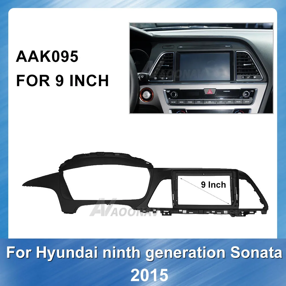 9 Colių Automobilinis fascia HYUNDAI Sonata 9-Skydelis Brūkšnys Kalno Įrengimo Refitting Dvigubo Din Car DVD Rėmo Apdaila Rinkinys