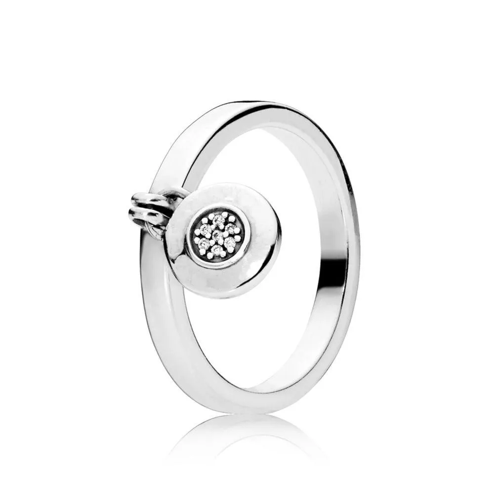 925 Sterlingas Sidabro Visos Žiedai Moterims Spalva Papuošalai Logotipas Parašas Kristalų Širdies Pakabukas, Žiedas, Moterų Papuošalai