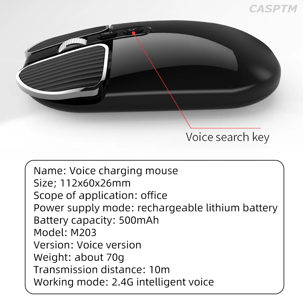 AI Balso Belaidės Pelės Balso Rašyti ir Versti Mini Ergonomiškas Pelės USB Optinė 2.4 Ghz Begarsis, Pelių, su Dviguba Sistemos
