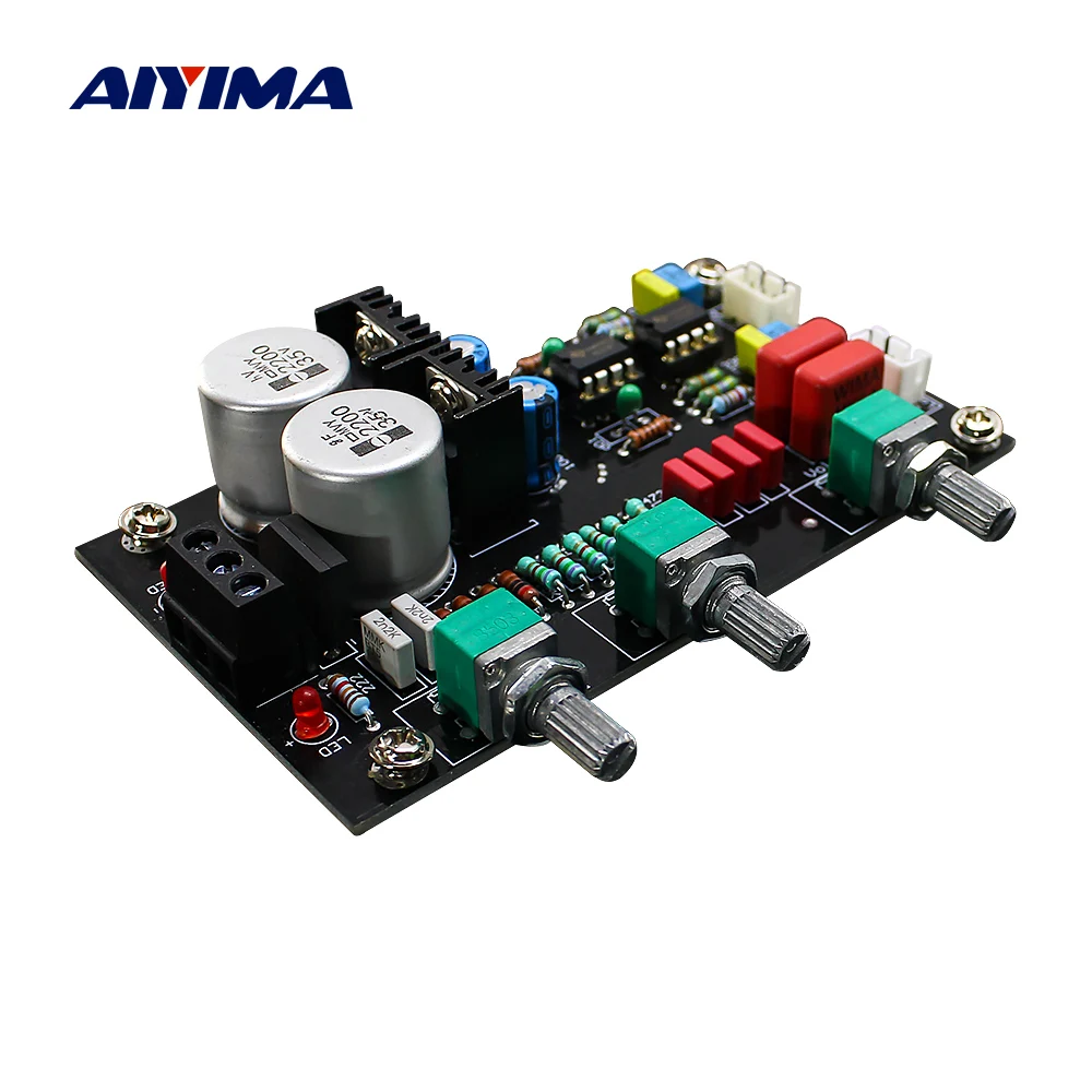 AIYIMA HIFI Stereo-Preamplifier Valdybos NE5532 Op Amp Preamp Tonas Valdybos Atnaujinti Aukštų Bosas Tomas paieška Kontrolės AC Dual 12-15V