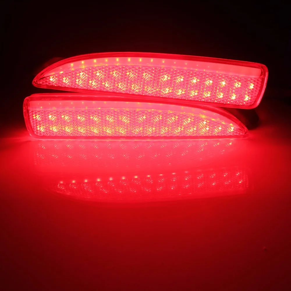 ANGRONG 2x Raudonos spalvos Galinio Bamperio Atšvaito LED Liekamosios Stabdymo Stabdžių Šviesos Mazda 3 Axela BM (sedanas 4 durų tik) 2013 m.-iki(CA240)