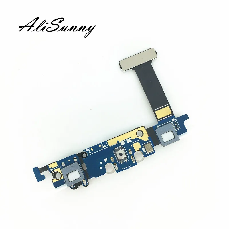 AliSunny 5vnt Įkrovimo Flex Kabelis SamSung Galaxy S6 Krašto G925F G920F G9250 USB Doko Jungtis atsarginės Dalys