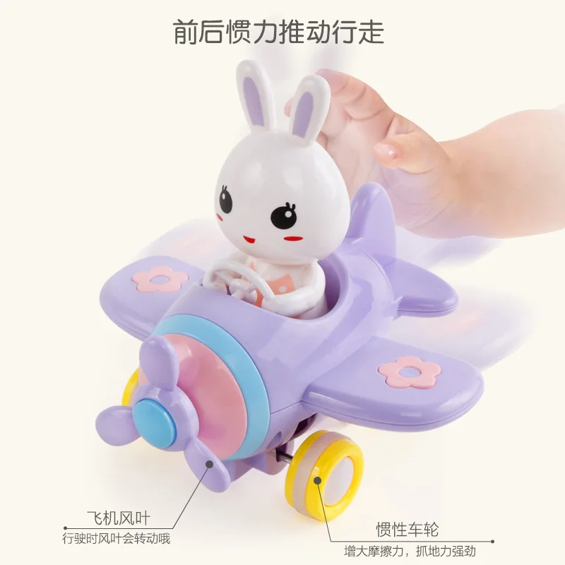 Animacinių Filmų Inercijos Mini Rabbit Lėktuvo Žaislas Vaikams Plokštumos Automobilių Modelį Kūdikių Švietimo Žaislas Atsitiktinių Spalvų Gimtadienio Dovana Vaikams