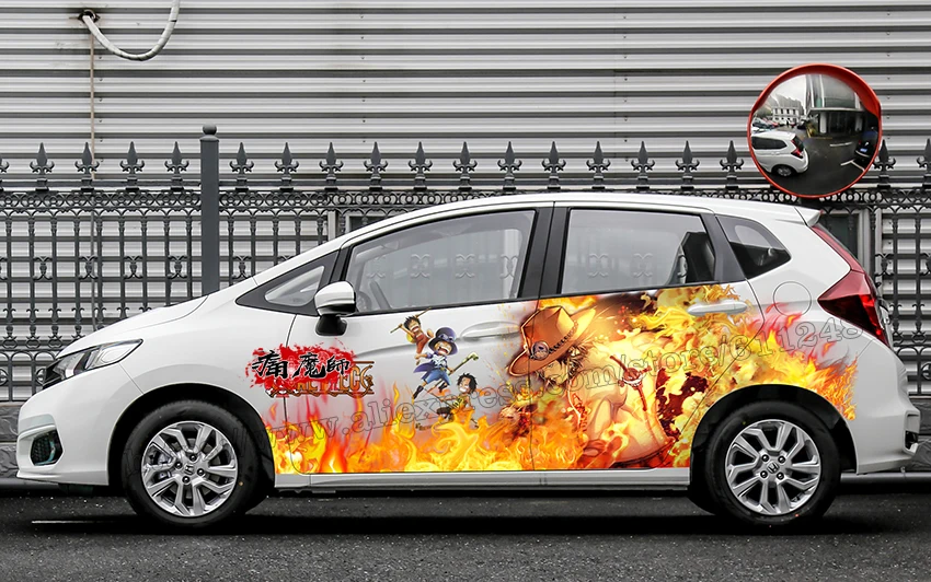 Anime Automobilių Lipdukai Užsakymą Lipdukas Ant Automobilio Portgas D Ace Kūno Ralliart Lipdukas Lipdukai, Apsauginės Plėvelės Automobilio Accessories
