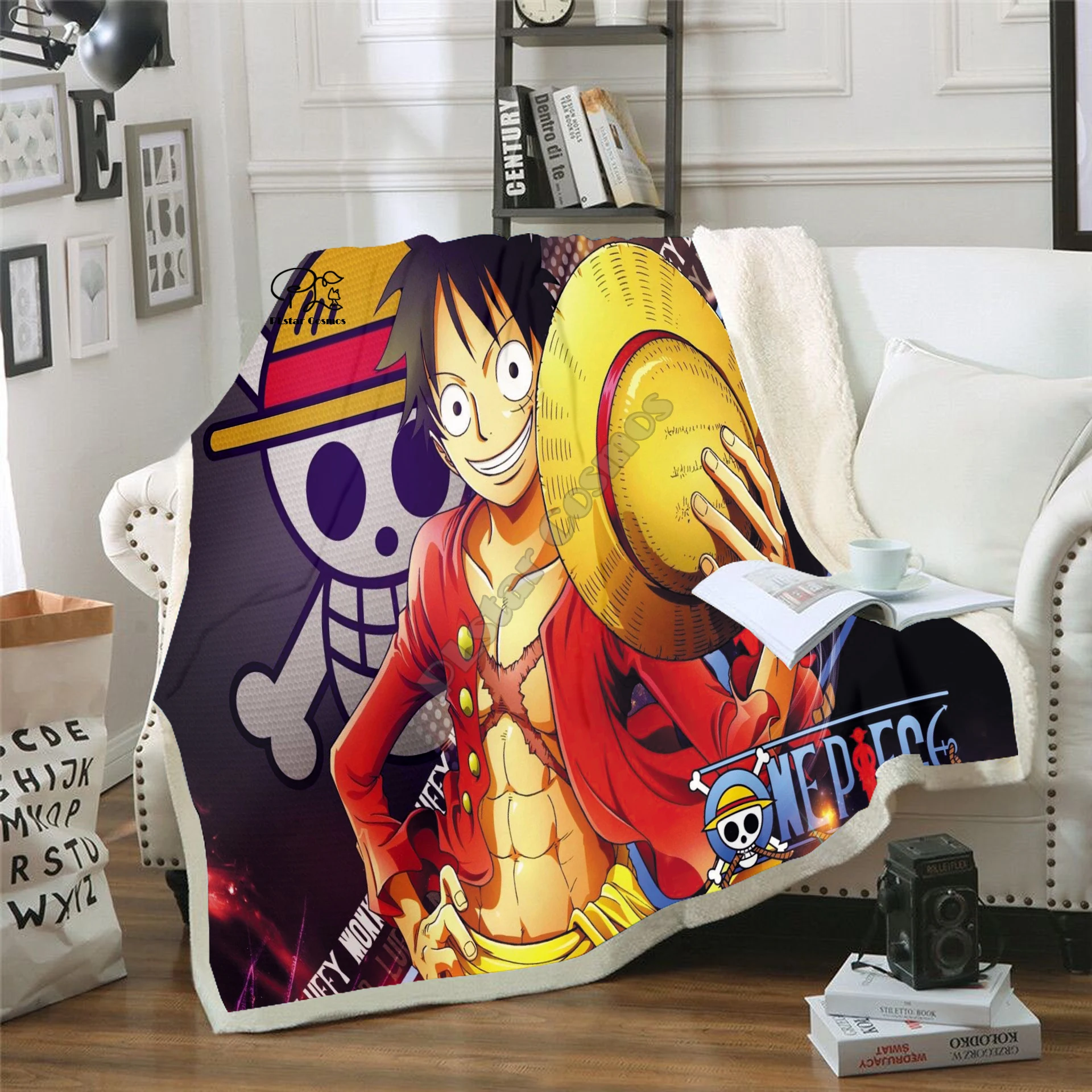Anime One Piece, Antklodė, Dizainas, Flanelė, Vilnos Antklodė Spausdinti Sofa Šilta Lova Mesti Antklodę Suaugusiųjų Antklodė stilius-10
