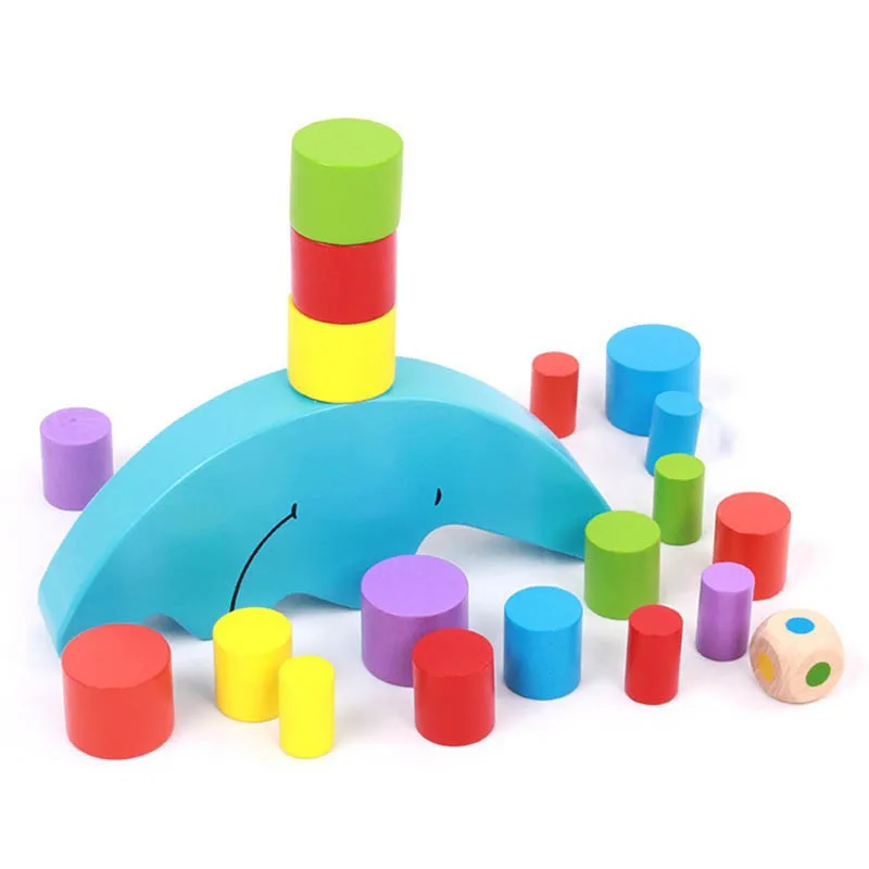 Ankstyvasis Ugdymas Kūdikiams Puzzels Žaislas Montessori Mokymo Priemonių Mėnulis Balansas Ankstyvo Vystymosi Medienos Blokai Žaislai