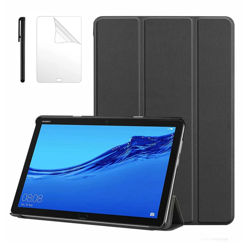 Atveju Naują Huawei M5 Lite10 Colių Tablet už MediaPad M5 Lite 10.1 BAH2 L09 W19 DL AL09 Smart Cover Atveju + Filmas